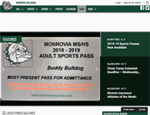 Tablet Screenshot of monroviasports.com